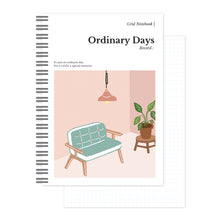 Load image into Gallery viewer, Monolike Ordinary days Grid Spiral Notebook, Living room - Hardcover 5.83 x 8.27inch 128 Page