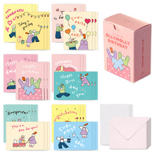 Load image into Gallery viewer, Monolike Day-by-day Card, Olly Molly Birthday - Mix 36 Mini Postcards, 36 envelopes, 36 stickers Package