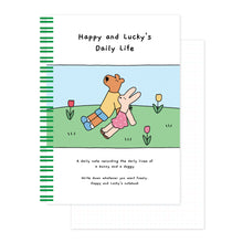 Load image into Gallery viewer, Monolike Happy and Lucky Grid Spiral Notebook, Green park - Hardcover 5.83 x 8.27inch 128 Page