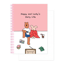 Load image into Gallery viewer, Monolike Happy and Lucky Grid Spiral Notebook, Movie night - Hardcover 5.83 x 8.27inch 128 Page