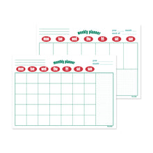 Load image into Gallery viewer, Monolike Retro Pop A4 Monthly + Weekly Planner pad, Red SET - Academic Planner, Weekly & Monthly Planner, To-do list, Note pad, Scheduler