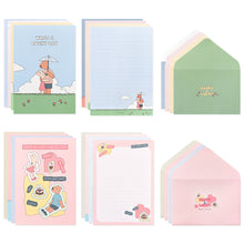 Load image into Gallery viewer, Monolike Happy and Lucky Memories Letter Paper and Envelopes Set - 8Type, 32 Letter Paper + 16 Envelopes