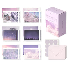 Load image into Gallery viewer, Monolike Day-by-day Card, Feeling violet - Mix 36 Mini Postcards, 36 envelopes, 36 stickers Package