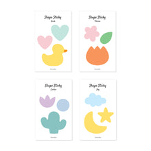 Load image into Gallery viewer, Monolike Shape Silhouette Sticky-it - 4p Set Self-Adhesive Memo Pad 50 Sheets