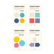 Load image into Gallery viewer, Monolike Shape Inforgraphic Sticky-it - 4p Set Self-Adhesive Memo Pad 50 Sheets