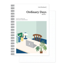 Load image into Gallery viewer, Monolike Ordinary days Grid Spiral Notebook, Office - Hardcover 5.83 x 8.27inch 128 Page
