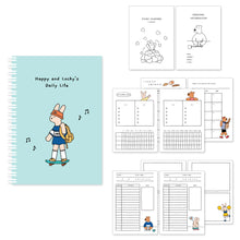 Load image into Gallery viewer, Monolike Happy and Lucky 4 Month Study Planner, Skateboard - Academic Planner, Weekly & Monthly Planner, Study plan