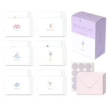 Load image into Gallery viewer, Monolike Day-by-day Card, Little garden - Mix 36 Mini Postcards, 36 envelopes, 36 stickers Package