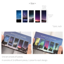 Load image into Gallery viewer, Monolike Magnetic Bookmarks Night sky ver.1 + ver.2, 10 Pieces