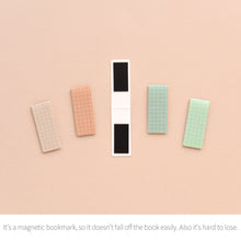 Load image into Gallery viewer, Monolike Magnetic Bookmarks Grid Sunset + Soft clay, Set of 10