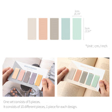 Load image into Gallery viewer, Monolike Magnetic Bookmarks Grid Sunset + Soft clay, Set of 10