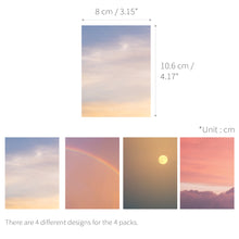 Load image into Gallery viewer, Monolike Memopad Today's Sky design SET - 4 Packs, 4 Different Designs, 100 Sheets Per Pad, Total 400 Sheets, Note pads, Writing pads