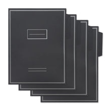 Load image into Gallery viewer, Monolike File Folders Black, 4 Black Pack with two pockets, Fits for A4 and letter size paper