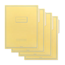 Load image into Gallery viewer, Monolike File Folders Yellow, 4 Yellow Pack with two pockets, Fits for A4 and letter size paper