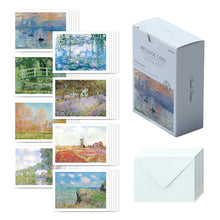 Load image into Gallery viewer, Monolike Message Monet Card - Mix 40 Mini Postcards, 20 envelopes Package