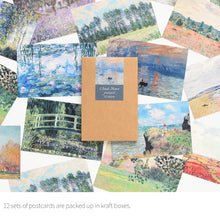 Load image into Gallery viewer, Monolike Claude Monet Postcards - mix 12 pack, Famous painting and Famous 12 Claude Monet postcards