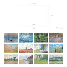 Load image into Gallery viewer, Monolike Claude Monet Postcards - mix 12 pack, Famous painting and Famous 12 Claude Monet postcards