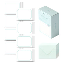 Load image into Gallery viewer, Monolike Message Blank mint Card - Mix 40 Mini Postcards, 20 envelopes Package