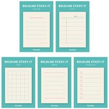Load image into Gallery viewer, Monolike Boldline Sticky-It - 5p Set Self-Adhesive Memo Pad 50 Sheets