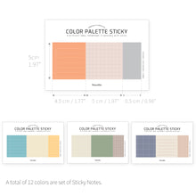 Load image into Gallery viewer, Monolike Color Palette Sticky Plan 300 C SET 4p - Self-Adhesive Memo Pad 50 sheets