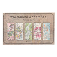 Load image into Gallery viewer, Monolike Magnetic Bookmarks Vintage Maps, Set of 5