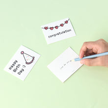 Load image into Gallery viewer, Monolike Day-by-day Card, Love for you Ver.1 - Mix 36 Mini Postcards, 36 envelopes, 36 stickers Package