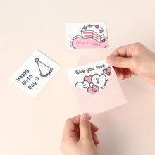 Load image into Gallery viewer, Monolike Day-by-day Card, Love for you Ver.1 - Mix 36 Mini Postcards, 36 envelopes, 36 stickers Package