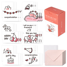 Load image into Gallery viewer, Monolike Day-by-day Card, Love for you Ver.1 - Mix 36 Mini Postcards, 36 envelopes, 36 stickers Package