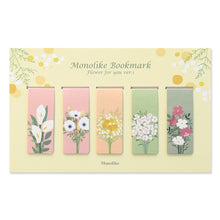 Load image into Gallery viewer, Monolike Magnetic Bookmarks Flower for you Ver.1, Set of 5