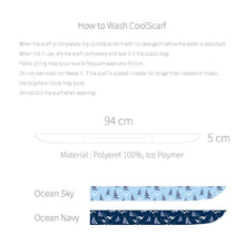 Load image into Gallery viewer, Monolike Cool Scarf Ocean Sky + Ocean Navy Fashion Item Neck Wrap Cooling Scarf