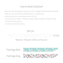 Load image into Gallery viewer, Monolike Cool Scarf Flamingo Mint + Flamingo Gray Fashion Item Neck Wrap Cooling Scarf