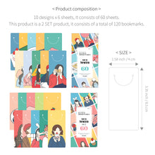 Load image into Gallery viewer, Monolike Bandal Bookmarks Fall in Newtro ver.1 + ver.2, 120 Pieces