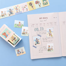 Load image into Gallery viewer, Monolike Wow Sticker Happy and Lucky Ver.1 + Ver.2 Set - Mini Size Cute Stickers, Square Stickers