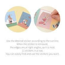 Load image into Gallery viewer, Monolike Wow Sticker Happy and Lucky Ver.1 + Ver.2 Set - Mini Size Cute Stickers, Square Stickers