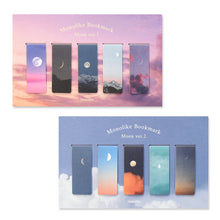 Load image into Gallery viewer, Monolike Magnetic Bookmarks Moon ver.1 + ver.2, 10 Pieces