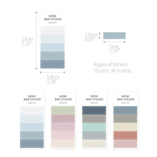 Load image into Gallery viewer, Monolike Wow Bar Sticker Solid D set - Mini size cute stickers, square stickers