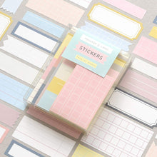 Load image into Gallery viewer, Monolike Message & Label Sticker ver.1 set - Mini size cute stickers, Index stickers