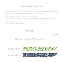 Load image into Gallery viewer, Monolike Cool Scarf Jungle Green + Jungle Navy Fashion Item Neck Wrap Cooling Scarf