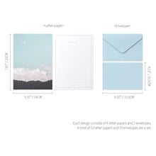Load image into Gallery viewer, Monolike Photo Letter Paper and Envelopes Set - 8Type, 32 Letter Paper + 16 Envelopes