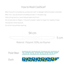 Load image into Gallery viewer, Monolike Cool Scarf Polar Bear + Duck Fashion Item Neck Wrap Cooling Scarf