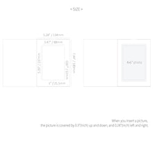 Load image into Gallery viewer, Monolike Paper Frame Photo Card, Line 25P SET - 4x6 Inch Picture Frame Note Card, Greeting cards, Assorted Happy Birthday, Thank you