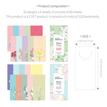 Load image into Gallery viewer, Monolike Bandal Bookmarks Flower for you Ver.1 + Ver.2 120 Pieces