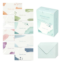 Load image into Gallery viewer, Monolike Message Thank you - Watercolor Card - Mix 40 Mini Postcards, 20 envelopes Package