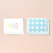 Load image into Gallery viewer, Monolike Day-by-day Card, Happy birthday ver.2 - Mix 36 Mini Postcards, 36 envelopes, 36 stickers Package