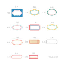 Load image into Gallery viewer, Monolike Message & Label sticker - Retro set, 16 type stickers 3 sheet per design Total60 Sheets