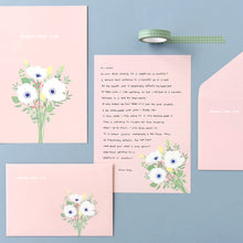 Load image into Gallery viewer, Monolike Flower for you ver.2 Letter Paper and Envelopes Set - 8Type, 32 Letter Paper + 16 Envelopes