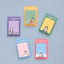 Load image into Gallery viewer, Monolike Fall in newtro Ver.2 Sticky-it - 5p Set Self-Adhesive Memo Pad 50 Sheets