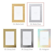 Load image into Gallery viewer, Monolike Standing Paper Frame 4x6 Metallic Series Matte Silver 10p 4x6Inch Size