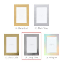 Load image into Gallery viewer, Monolike Standing Paper Frame 4x6 Metallic Series Glossy Silver 10p 4x6Inch Size