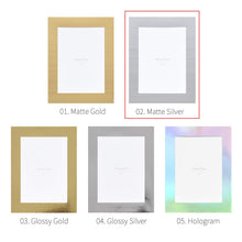 Load image into Gallery viewer, Monolike Standing Paper Frame 5x7 Metallic Series Matte Silver 10p 5x7Inch Size